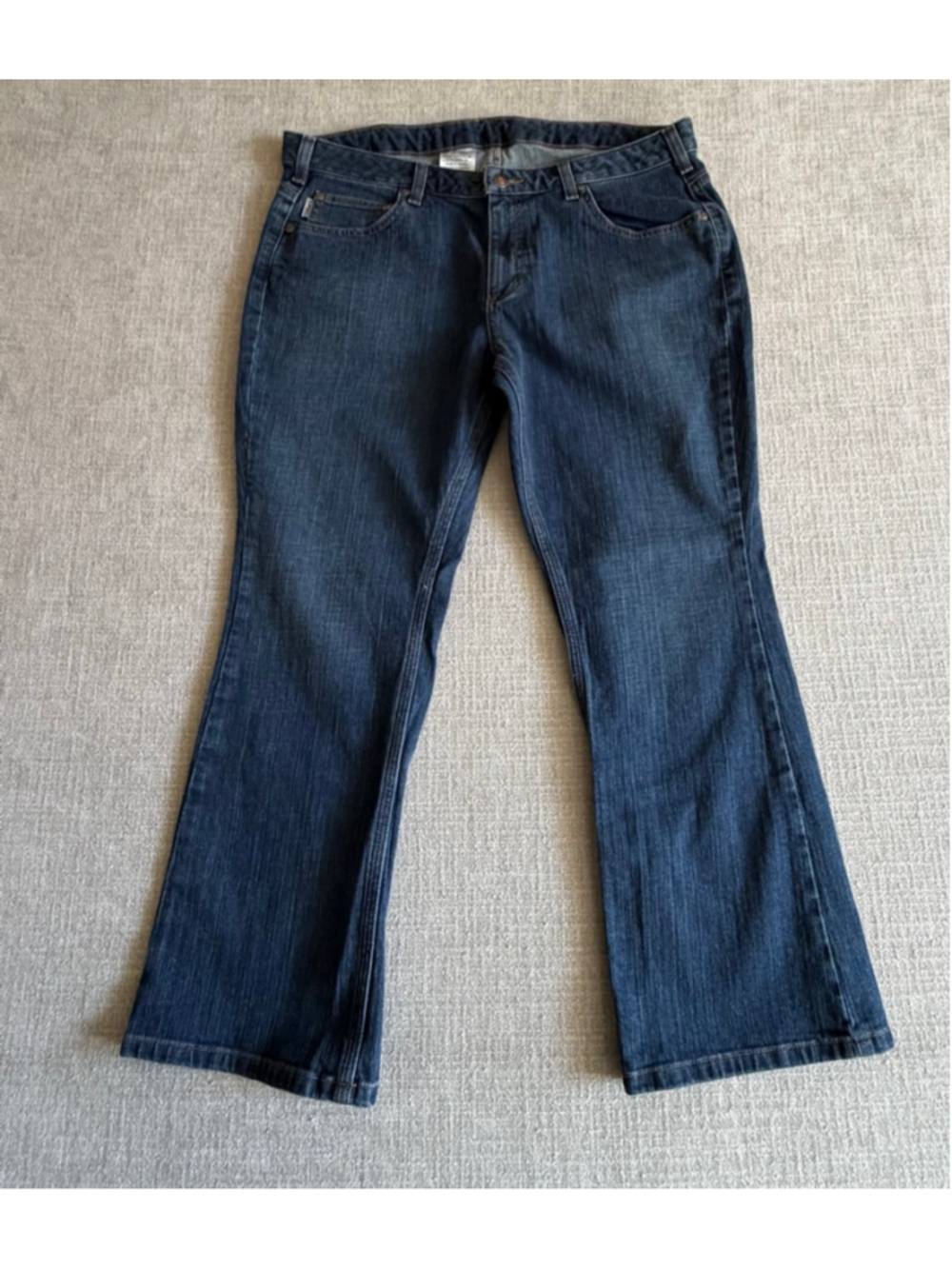 Carhartt WB014 - Women's Curvy-Fit Jean - Boot Cut Blue size 16X28
